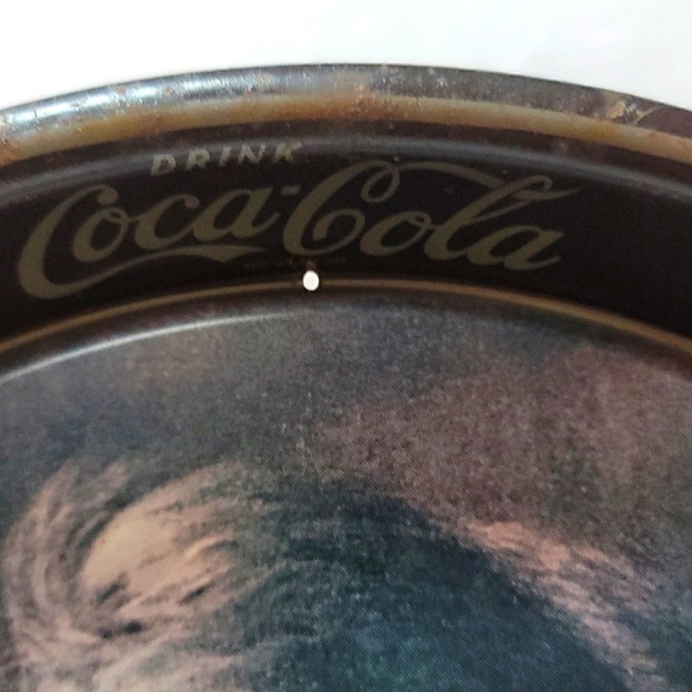 Vintage 1973 Coca Cola Oval Tin Serving Tray - Picture 4 of 14
